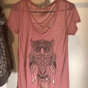 Pink owl shirt
